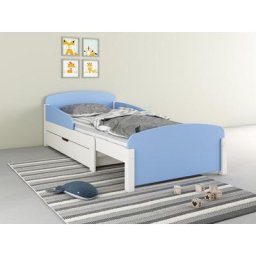 Lüttenhütt Kinderbett Barne, verlängerbar, inklusive Lattenrost, aus Kiefer in Kombination mit MDF