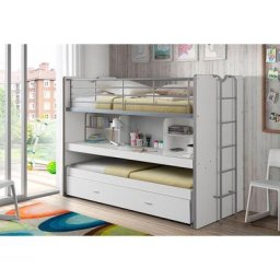 Vipack Hochbett Bonn mit Schreibtisch und 3 Schlafgelegenheiten