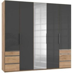 Fresh To Go Kleiderschrank Level mit Glas-und Spiegeltüren