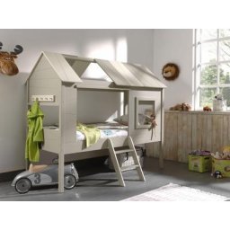 Vipack Hochbett Charlotte wahlweise mit Textil-Set