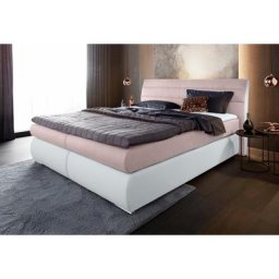 Places of Style Boxspringbett Luna, in Struktur-/Kunstleder-Mix, Überlänge 220 cm, bis zu 3 Härtegrade