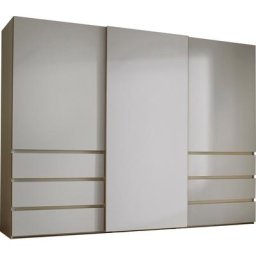 rauch Schwebetürenschrank Yubari grifflose Front, Schubkästen mit Selbsteinzug und Dämpfung