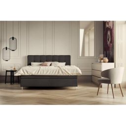 Schlaraffia Boxspringbett Aida, inklusive GELTEX®-Topper, Metallfuß in chrome, mit niedrigem Kopfteil