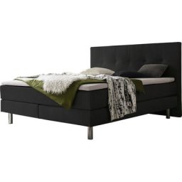 HASENA Boxspringbett Fleur, Boxspringbett, runde Chromfüsse, weiche Bezüge mit feinen Ziernähten