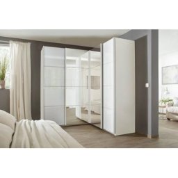 rauch Schwebetürenschrank Quadra Eckschrank, Türendämpfer und Schubladeneinsatz, Glas-/Spiegeltüren