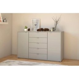 WIEMANN Kombikommode Nizza, vormontiert, mit Soft-Close und Glasfront