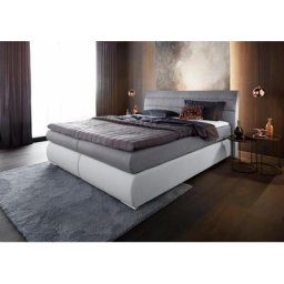 Places of Style Boxspringbett Luna, in Struktur-/Kunstleder-Mix, Überlänge 220 cm, bis zu 3 Härtegrade