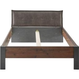 Home affaire Schlafzimmer-Set BROOKLYN, (Set, 4-St., mit Polsterkopfteil, Nachtkommode, Kleiderschrank 3 trg., Kommode)
