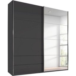 rauch Schwebetürenschrank Orlando Front mit Glas und Spiegel