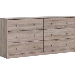 Home affaire Schubkastenkommode, Stauraum, Knopfgriffe, einfache Selbstmontage, 143,1 x 68,3 x 31,7 cm