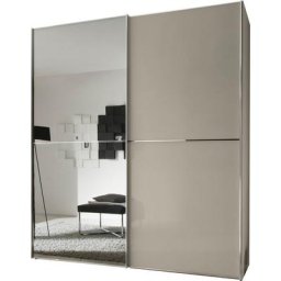 STAUD Schwebetürenschrank Sinfonie Plus Glas und Spiegel-Frontkombination mit vier Ausstattungsvarianten