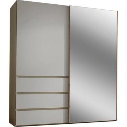 rauch Schwebetürenschrank Yubari grifflose Front, Schubkästen mit Selbsteinzug und Dämpfung