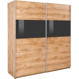 Wimex Schwebetürenschrank Bramfeld mit Glaselementen und zusätzlichen Einlegeböden