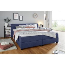 Breckle Northeim Boxspringbett, mit ausziehbarem Regal, Topper und Bettkasten