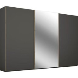 rauch Schwebetürenschrank Yubari grifflose Front mit Eiche Artisan Kanten, inklusive Außentürendämpfer
