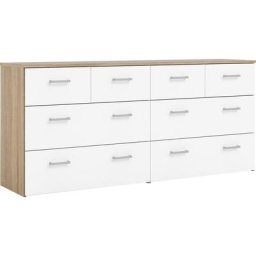 Home affaire Kommode, graue Stangengriffe, einfache Selbstmontage, 147,1 x 66,7 x 35,95 cm
