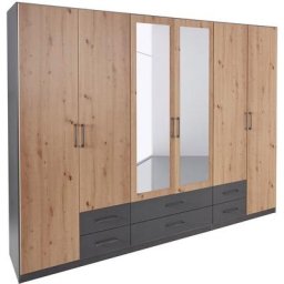 rauch Drehtürenschrank Gamma mit trendigem Metallgriff
