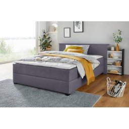 Breckle Northeim Boxspringbett, mit ausziehbarem Regal, Topper und Bettkasten