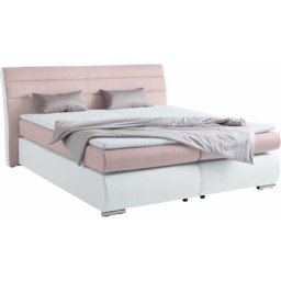 Places of Style Boxspringbett Luna, in Struktur-/Kunstleder-Mix, Überlänge 220 cm, bis zu 3 Härtegrade