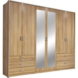 rauch Drehtürenschrank Wildberg mit Schubkästen und Passepartout-Rahmen
