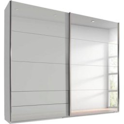 rauch Schwebetürenschrank Orlando Front mit Glas und Spiegel