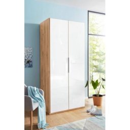 Fresh To Go Kleiderschrank Level Türen vollflächig mit farbigem Glas