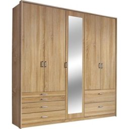 rauch Drehtürenschrank Wildberg mit Schubkästen und Passepartout-Rahmen