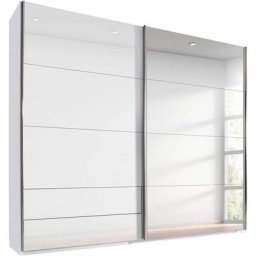 rauch Schwebetürenschrank Orlando Front mit Glas und Spiegel