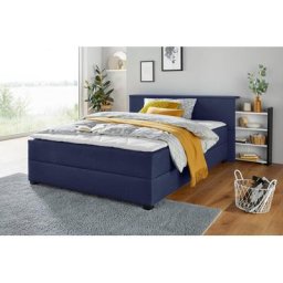 Breckle Northeim Boxspringbett, mit ausziehbarem Regal, Topper und Bettkasten