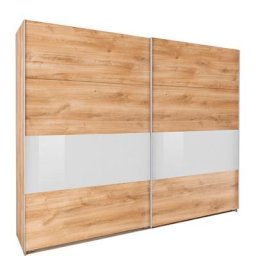 Wimex Schwebetürenschrank Bramfeld mit Glaselementen und zusätzlichen Einlegeböden