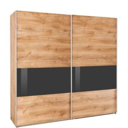 Wimex Schwebetürenschrank Bramfeld mit Glaselementen und zusätzlichen Einlegeböden