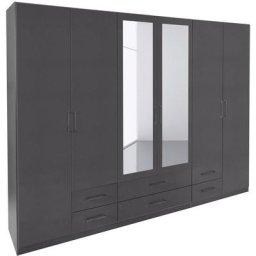 rauch Drehtürenschrank Gamma mit trendigem Metallgriff