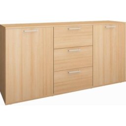 borchardt Möbel Kommode Tim, Breite 139 cm, glänzende Metallgriffe