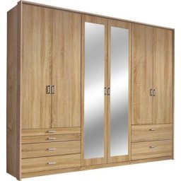 rauch Drehtürenschrank Wildberg mit Schubkästen und Passepartout-Rahmen