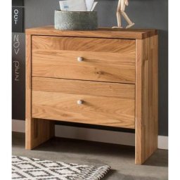 Home affaire Kommode Dura, aus massiver Wildeiche mit 2 Schubladen, Breite 50 cm