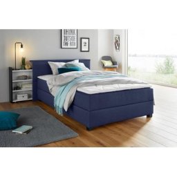 Breckle Northeim Boxspringbett, mit ausziehbarem Regal, Topper und Bettkasten