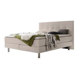 HASENA Boxspringbett Fleur, Boxspringbett, runde Chromfüsse, weiche Bezüge mit feinen Ziernähten