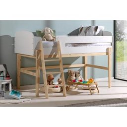 Vipack Hochbett Kiddy inkl. Lattenrost, MDF-Oberfläche