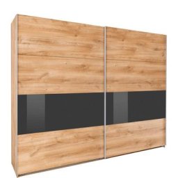 Wimex Schwebetürenschrank Bramfeld mit Glaselementen und zusätzlichen Einlegeböden