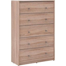 Home affaire Schubkastenkommode, Mit viel Stauraum, graue Knopfgriffe, 72,4 x 108,1 x 29,8 cm