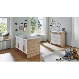 Lüttenhütt Babymöbel-Set Fenne, (Spar-Set, 2-St., Kinderbett, Wickelkommode), Made in Germany, hochwertige Qualität