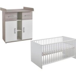 arthur berndt Babymöbel-Set Lotti, (Spar-Set, 2-St., Kinderbett, Wickelkommode), mit Kinderbett und Wickelkommode, Made in Germany