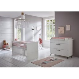 arthur berndt Babymöbel-Set Amal, (Spar-Set, 2-St., Kinderbett, Wickelkommode), mit Kinderbett und Wickelkommode, Made in Germany