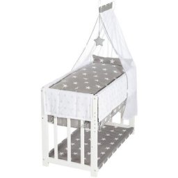 roba® Stubenbett 3in1, Little Stars, weiß, zu Elternbett oder Bank umbaubar