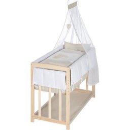 roba® Stubenbett 4 in 1, Liebhabär, natur, zu Wiege, Elternbett oder Bank umbaubar