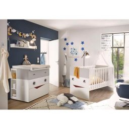 GALLERY M branded by Musterring Babyzimmer-Komplettset Till, (Set, 4-St), inkl. Unterstellregal für die Wickelkommode