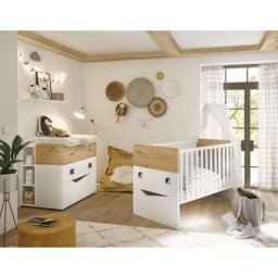 GALLERY M branded by Musterring Babyzimmer-Komplettset Till, (Set, 4-St), inkl. Unterstellregal für die Wickelkommode