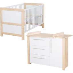 roba® Babymöbel-Set Matilda, (Spar-Set, 2-St., Gitterbett, Wickelkommode)