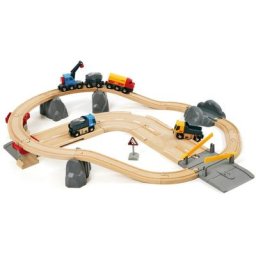 BRIO® Spielzeug-Eisenbahn BRIO® WORLD, Straßen & Schienen Steinverlade Set, (Set), FSC®- schützt Wald - weltweit