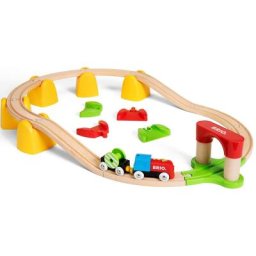BRIO® Spielzeug-Eisenbahn BRIO® WORLD, Mein erstes BRIO® Bahn Set mit Batterielok, (Set), FSC®- schützt Wald - weltweit
